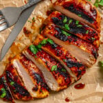 Landscape photo of BBQ chicken recipe.