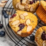 Landscape photo of ricotta muffins.